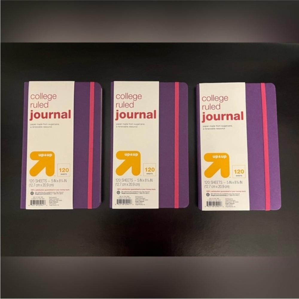 Up & Up Purple and Pink College Ruled Journal - 120 Pages
